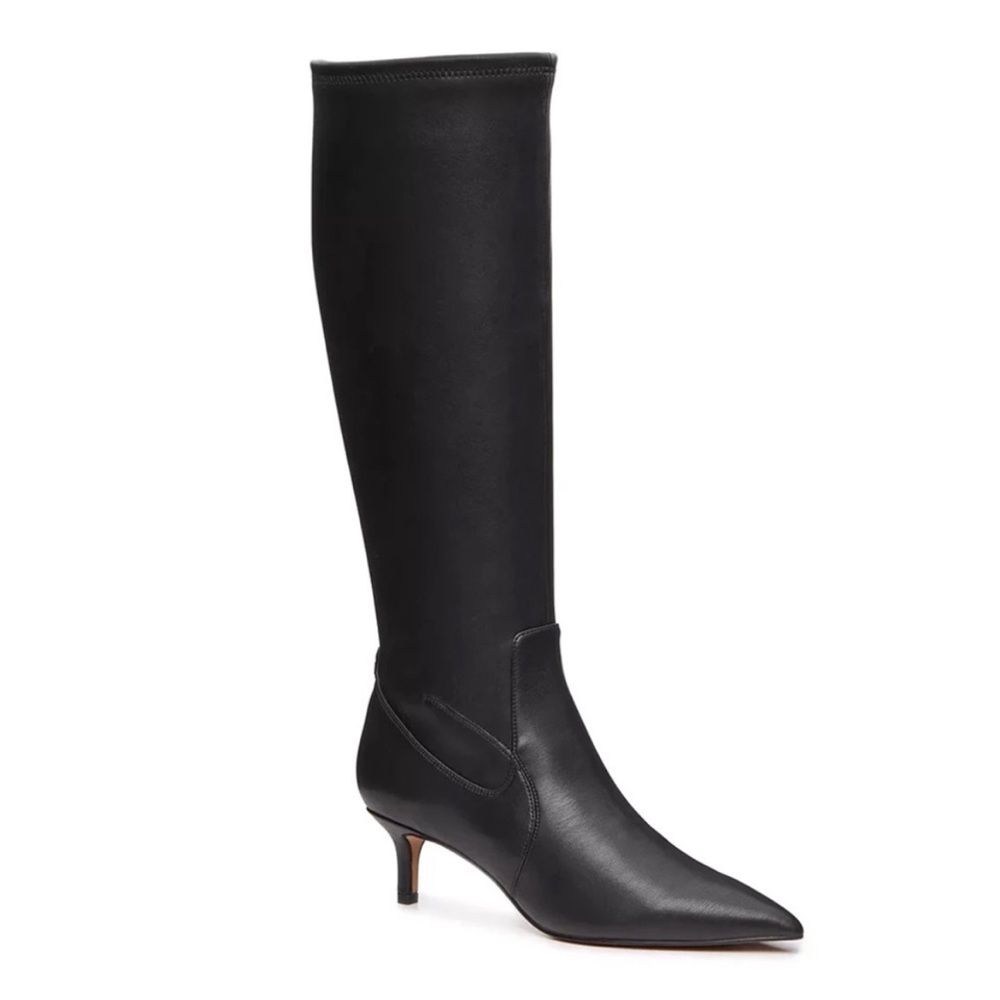 Franco Sarto Black Heeled Knee-High Boots